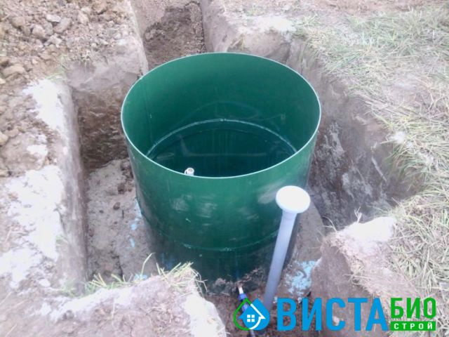 Установка септика и дренажного колодца